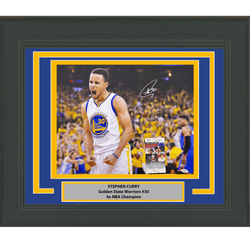 Framed Autographed/Signed Stephen Steph Curry Golden State Warriors 16x20 Basketball Photo JSA COA