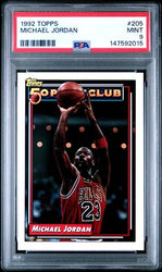 Graded 1992 Topps Michael Jordan #205 Basketball Card PSA 9 Mint