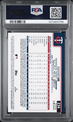 Graded 2025 Topps Chrome Brooks Lee #234 Topps Refractor Rookie RC Baseball Card PSA 10 Gem Mint