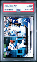 Graded 2025 Topps Now Shohei Ohtani #884 Baseball Card PSA 10 Gem Mint