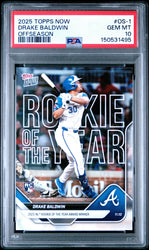 Graded 2025 Topps Now Drake Baldwin #OS1 Offseason Rookie RC Baseball Card PSA 10 Gem Mint