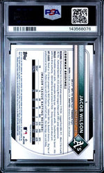 Graded 2025 Topps Bowman Chrome Jacob Wilson #1 /299 Fuchsia Wave Rookie RC Baseball Card PSA 10 Gem Mint