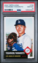Graded 2024 Topps Living Yoshinobu Yamamoto #746 Rookie RC Baseball Card PSA 10 Gem Mint