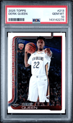 Graded 2025 Topps Derik Queen #213 Rookie RC Basketball Card PSA 10 Gem Mint