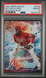 Graded 2024 Topps Update Elly De La Cruz #MYS6 Mystical Blue Rookie RC Baseball Card PSA 10 Gem Mint