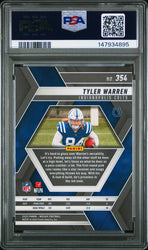 Graded 2025 Panini Mosaic Tyler Warren #354 Rookie RC Football Card PSA 9 Mint