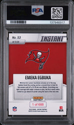 Graded 2025 Panini Instant NFL Emeka Egbuka #53 Rookie RC Football Card PSA 10 Gem Mint
