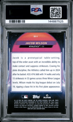 Graded 2025 Topps Cosmic Chrome Jacob Wilson #9 Ultraviolet Beam Rookie RC Baseball Card PSA 10 Gem Mint