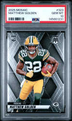 Graded 2025 Panini Mosaic Matthew Golden #323 Rookie RC Football Card PSA 10 Gem Mint