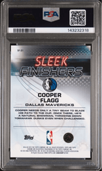 Graded 2025 Topps Chrome Cooper Flagg #SF21 Sleek Finishers Rookie RC Basketball Card PSA 10 Gem Mint