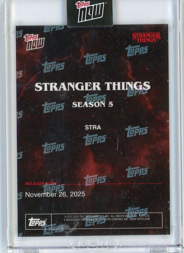 2025 Topps Now Stranger Things #STRA Green /99 Season 5 Cover Art Card