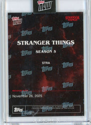 2025 Topps Now Stranger Things #STRA Green /99 Season 5 Cover Art Card
