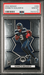 Graded 2022 Panini Mosaic Kenneth Walker III #284 Rookie RC Football Card PSA 10 Gem Mint
