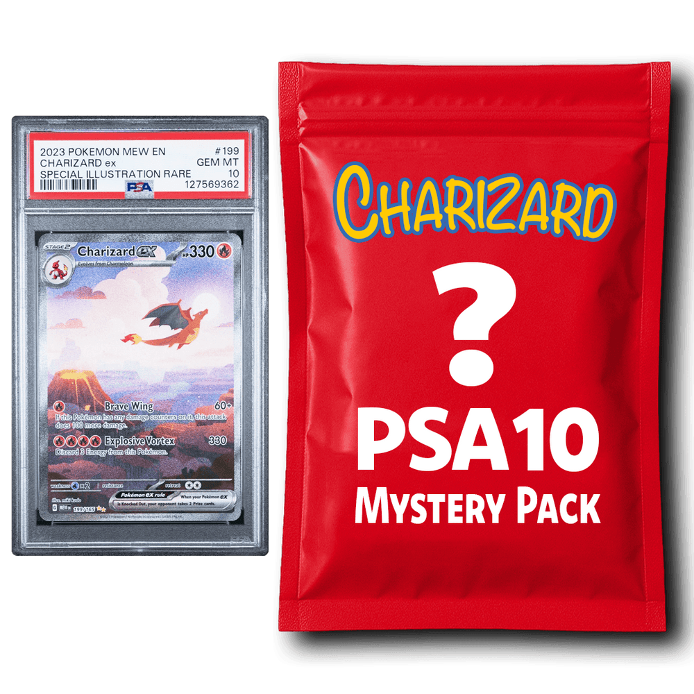 Charizard PSA 10 Graded PKM Card Mystery Pack Trading Card Game