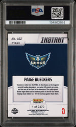 Graded 2025 Panini Instant Paige Bueckers #162 Rookie RC Basketball Card PSA 10 Gem Mint