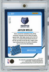 2024 Donruss Optic Jaylen Wells #327 /25 Green Scope Auto Rookie RC Basketball Card