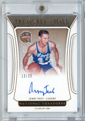 2021 Panini National Treasures Jerry West #TOHJWS /25 Treasures of the Hall Auto Basketball Card