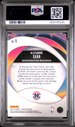 Graded 2024 Panini Prizm Alexandre Sarr #1 Instant Impact Rookie RC Basketball Card PSA 10 Gem Mint