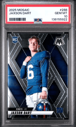 Graded 2025 Panini Mosaic Jaxson Dart #288 Rookie RC Football Card PSA 10 Gem Mint