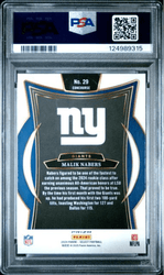 Graded 2024 Panini Select Malik Nabers #29 Red & Blue Shock Rookie RC Football Card PSA 10 Gem Mint
