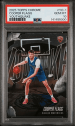 Graded 2025 Topps Chrome Cooper Flagg #YQ1 Youthquake Rookie RC Basketball Card PSA 10 Gem Mint