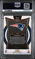 Graded 2024 Panini Select Drake Maye #27 /499 Orange Shock Rookie RC Football Card PSA 10 Gem Mint
