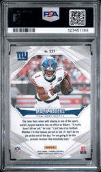 Graded 2024 Panini Phoenix Malik Nabers #221 Orange Rookie RC Football Card PSA 10 Gem Mint