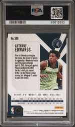 Graded 2020 Panini Chronicles Anthony Edwards #580 Rookie RC Basketball Card PSA 10 Gem Mint
