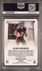 Graded 2023 Panini Prizm Bijan Robinson #PFR6 Flashback Rookie RC Football Card PSA 10 Gem Mint