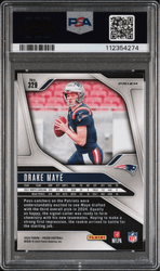 Graded 2024 Panini Prizm Drake Maye #329 Lazer Prizm Rookie RC Football Card PSA 10 Gem Mint