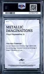Graded 2025 Leaf Floyd Mayweather Jr #MI4 Metallic Imaginations Series 2 Gold /99 Boxing Card PSA 9 Mint