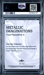 Graded 2025 Leaf Floyd Mayweather Jr #MI4 Metallic Imaginations Series 2 Gold /99 Boxing Card PSA 10 Gem Mint