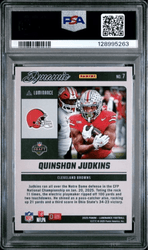 Graded 2025 Panini Luminance Quinshon Judkins #7 Dynamic Rookies Rookie RC Football Card PSA 10 Gem Mint