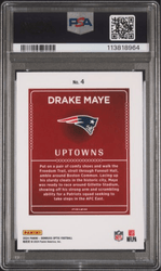 Graded 2024 Panini Donruss Optic Drake Maye #4 Uptowns Rookie RC Football Card PSA 10 Gem Mint