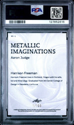 Graded 2025 Leaf Aaron Judge #MI1 Metallic Imaginations Series 2 Red /199 Baseball Card PSA 10 Gem Mint