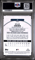 Graded 2025 Topps Finest Dylan Crews #34 Checkerboard Refractor Rookie RC Baseball Card PSA 10 Gem Mint