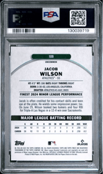 Graded 2025 Topps Finest Jacob Wilson #109 Checkerboard Refractor Rookie RC Baseball Card PSA 10 Gem Mint
