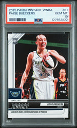 Graded 2025 Panini Instant WNBA Paige Bueckers #61 Rookie RC Basketball Card PSA 10 Gem Mint