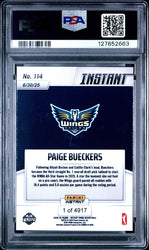 Graded 2025 Panini Instant WNBA Paige Bueckers #114 Rookie RC Basketball Card PSA 10 Gem Mint