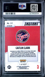 Graded 2025 Panini Instant WNBA Caitlin Clark #111 Basketball Card PSA 10 Gem Mint