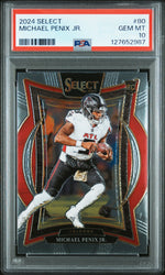 Graded 2024 Panini Select Michael Penix Jr. #80 Rookie RC Football Card PSA 10 Gem Mint