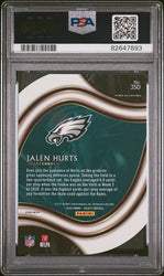 Graded 2020 Panini Select Jalen Hurts #350 Die Cut Neon Green Prizm Rookie RC Football Card PSA 10 Gem Mint
