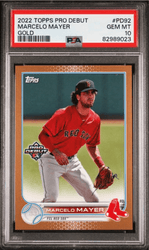 Graded 2022 Topps Pro Debut Marcelo Mayer #PD92 Gold /50 Rookie RC Baseball Card PSA 10 Gem Mint