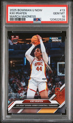 Graded 2025 Topps Bowman U Now Kiki Iriafen #13 March Madness Rookie RC Basketball Card PSA 10 Gem Mint