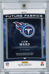 2025 Panini Origins Future Fabrics Cam Ward #FF1 /199 Relic Rookie RC Football Card