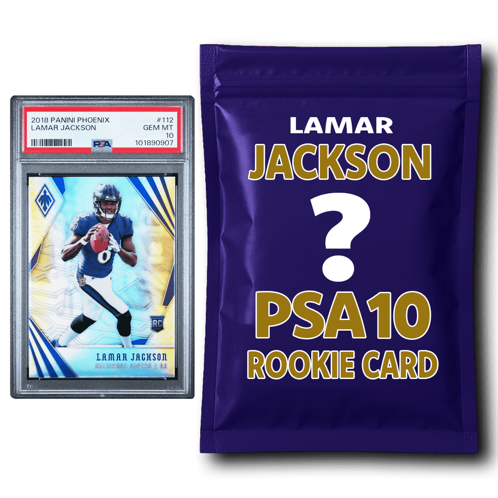 Lamar Jackson PSA 10 Graded Football Rookie Card Mystery Pack