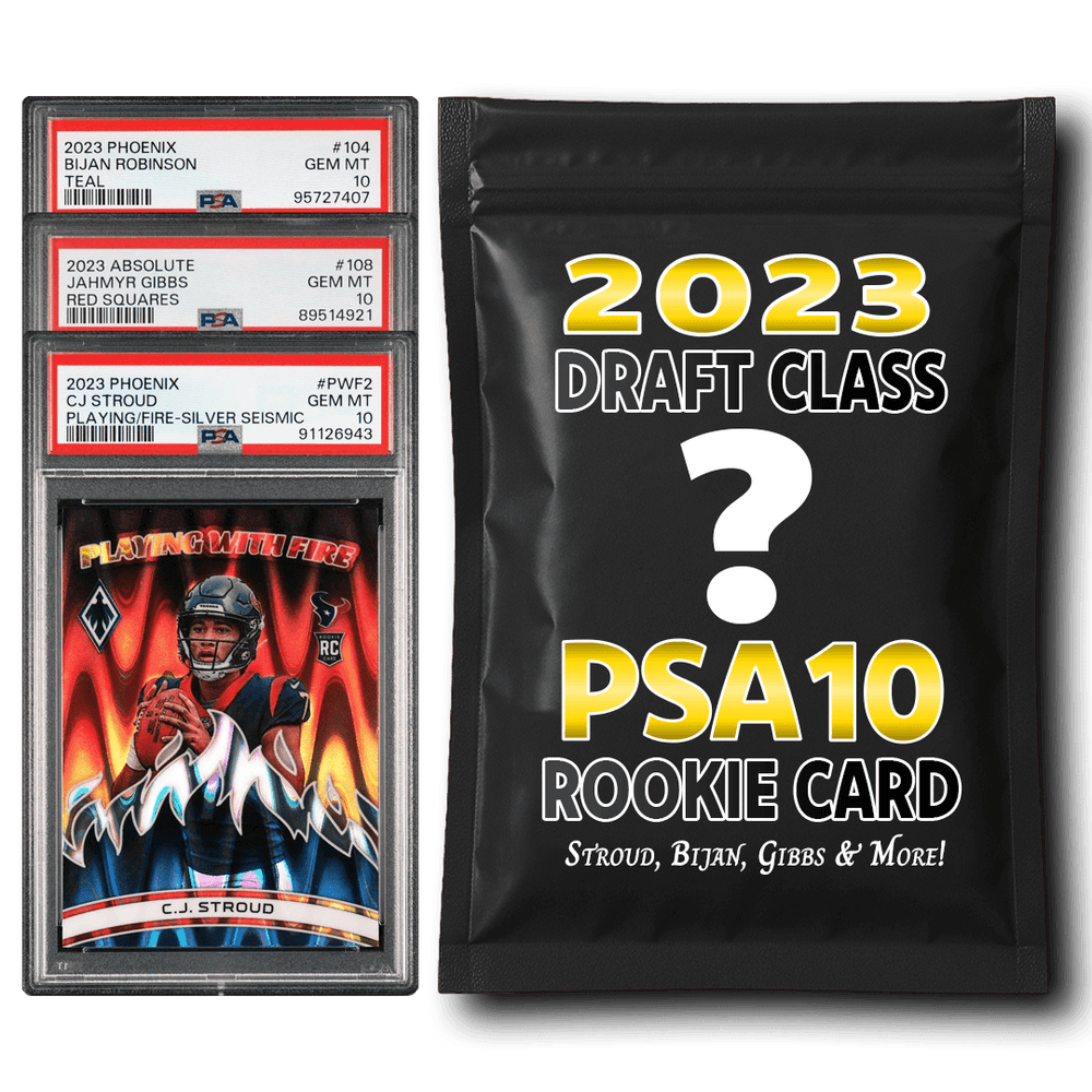PSA 10 Graded 2023 NFL Rookie Card Mystery Pack (Bijan, Gibbs, Njigba & More!)