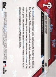 2025 Topps Now Kyle Schwarber #515 Gold Foil /50 Philadelphia Phillies Baseball Card