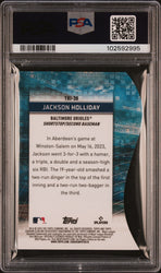 Graded 2024 Topps Stadium Club Jackson Holliday #TRI30 Triumvirates Rookie RC Baseball Card PSA 10 Gem Mint