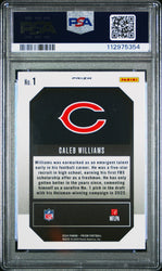 Graded 2024 Panini Prizm Caleb Williams #1 Emergent Green Prizm Rookie RC Football Card PSA 10 Gem Mint